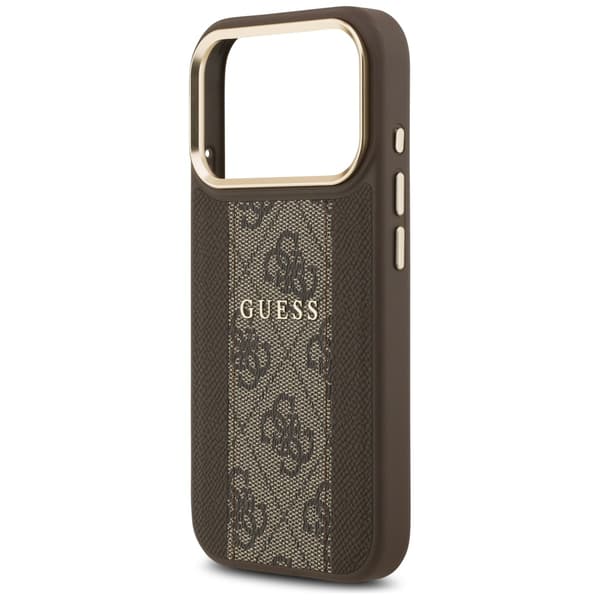 Guess 4G Stripe MagSafe-etui til iPhone 17 Pro brunt