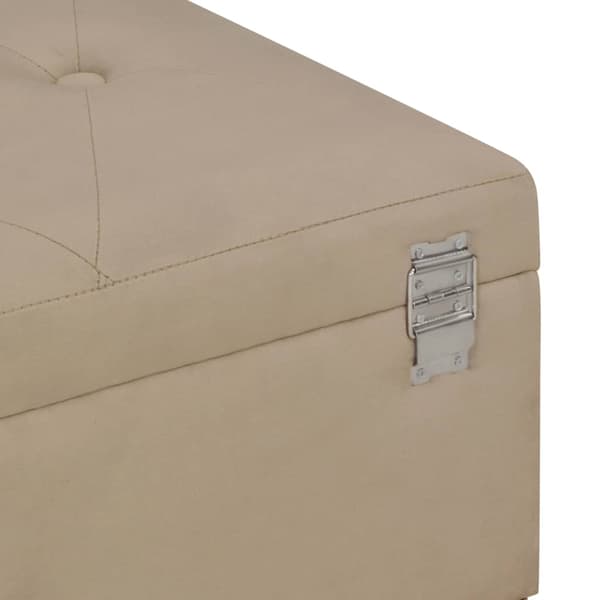vidaXL Säilytyspenkki 105 cm beige sametti