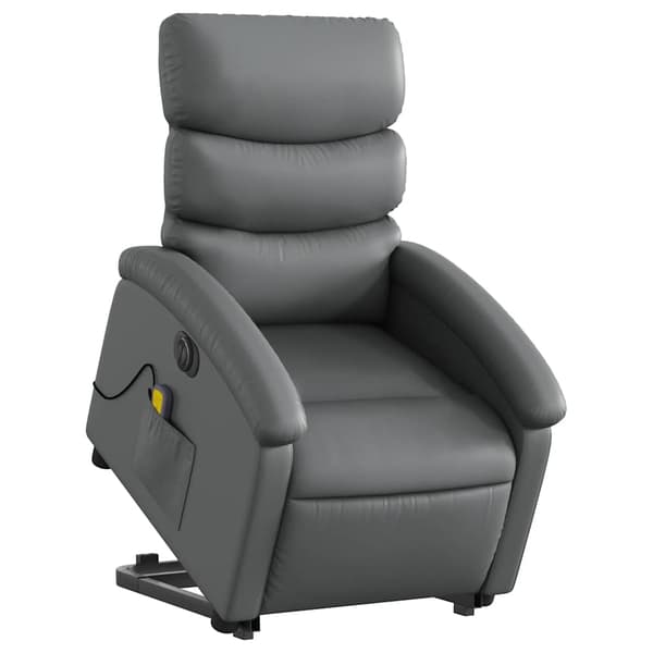 vidaXL elektrisk lænestol med massage, grå