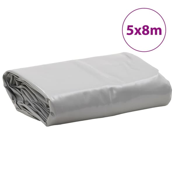 vidaXL Pressu, harmaa, 5x8 m, 600 g/m²