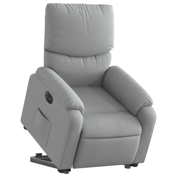 vidaXL Elektrisk lyftande massagefåtölj ljusgrå