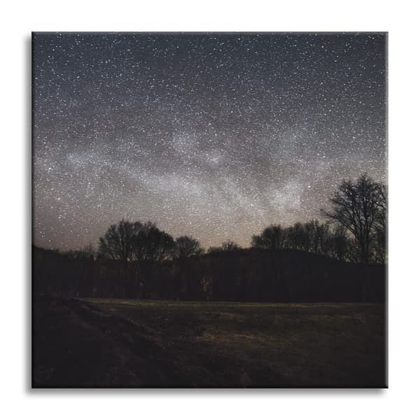 Lærredstryk Rummet Stjernehimmel 40x40 cm