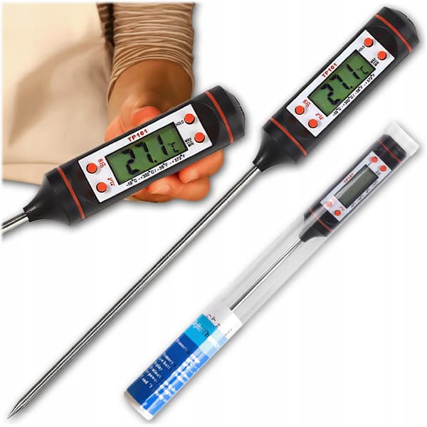 Elektronisk kökstermometer med sond för kött, matlagning, grillning
