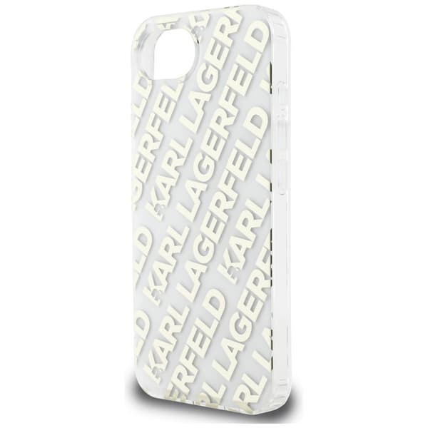 Karl Lagerfeld IML Repeat Logo-cover til iPhone 16e i guld