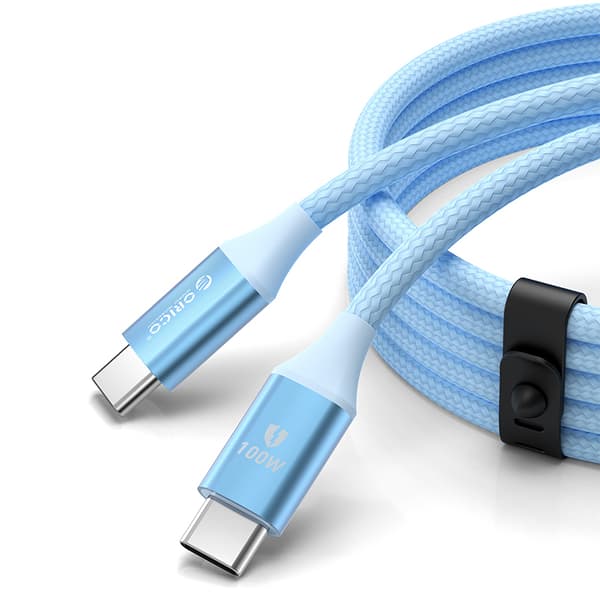 CDX 100W 5A strömförsörjningskabel USB-C 1m - Blå