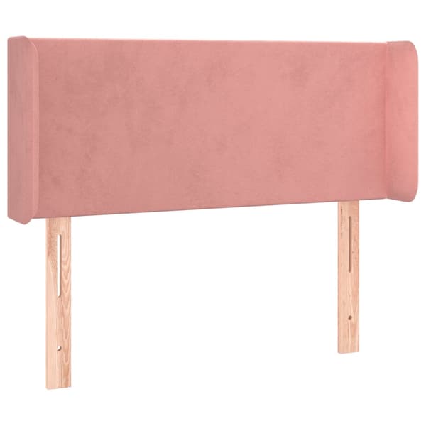vidaXL Vingad nackstöd rosa 83x16x78/88 cm sammet