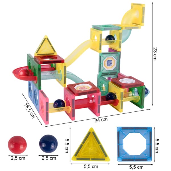 Magnetiska byggklossar 3D-lysande spår