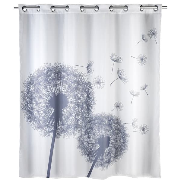 Wenko Astera Flexi tekstil badeforhæng hvid 180 x 200 cm