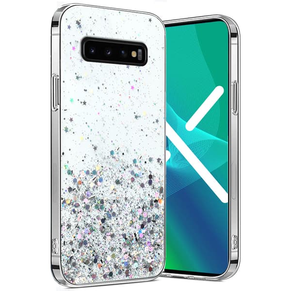 Samsung Galaxy S10 Plus cover, glitrende, gennemsigtig