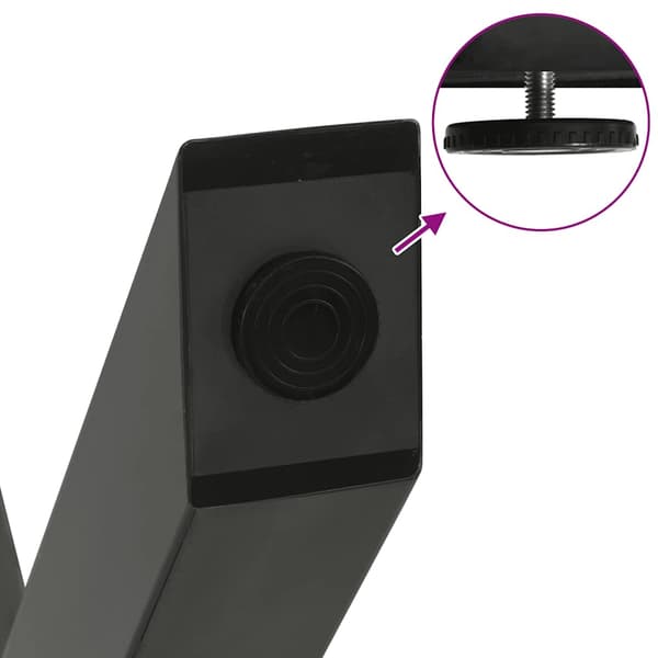 vidaXL X-formade soffbordsben 2 st antracit