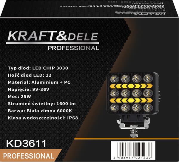 Arbejdslampe 25W 1600lm KD3611