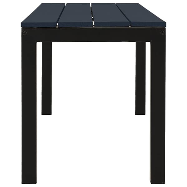 vidaXL Puutarhapenkki 110 cm teräs ja WPC musta