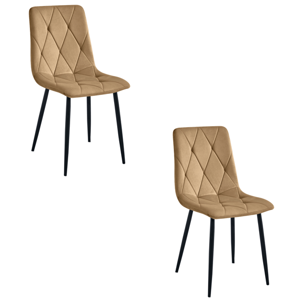 LIBRA stol - sammetsbruna/svarta ben x 2