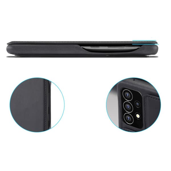 Flip-etui til Samsung Galaxy A53 5G, LC.IMEEKE, sort