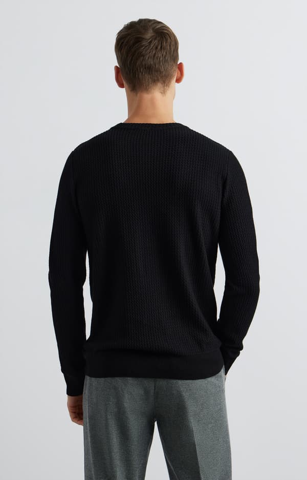 Mikromønstret sweater XXL