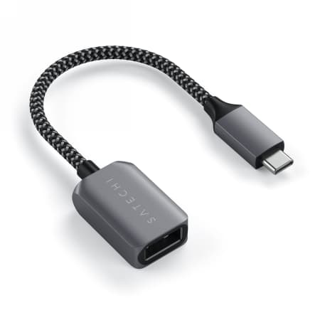 Satechi USB-C - USB 3.0 -sovitin - alumiininen USB-C - USB-A 3.0 -sovitin (tähtiharmaa)