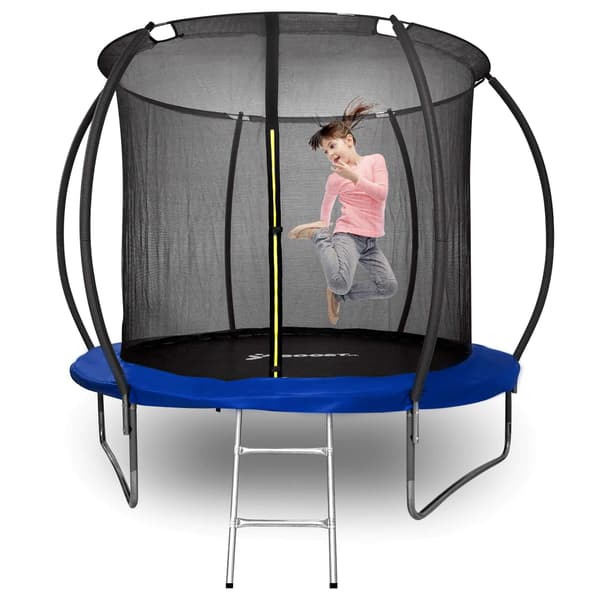 HENZEN trampolin med net og stige 305 cm blå FT10