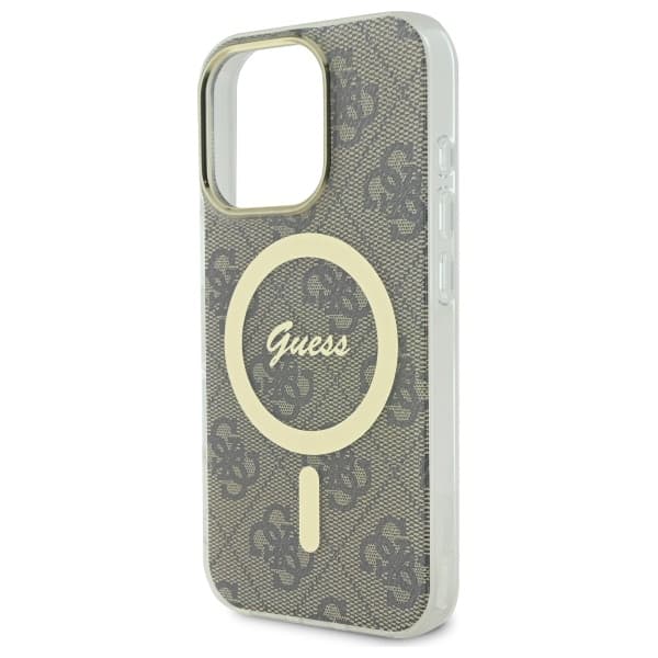 Guess IML 4G MagSafe-etui til iPhone 16 Pro Max, brunt
