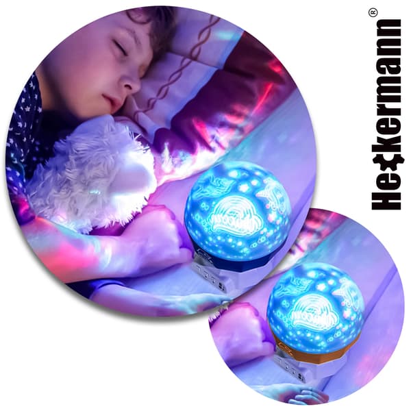 Heckermann 168K-W LED-stjärnprojektor blå + orange