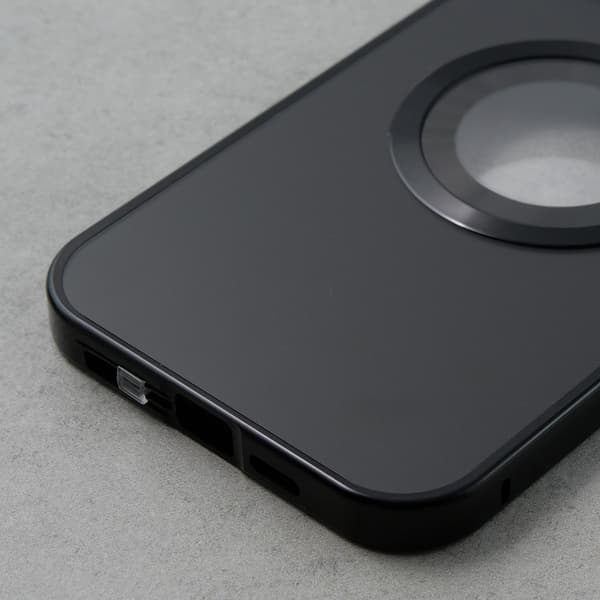 iPhone 12 Pro cover, dobbelt glas, Magsafe, sort