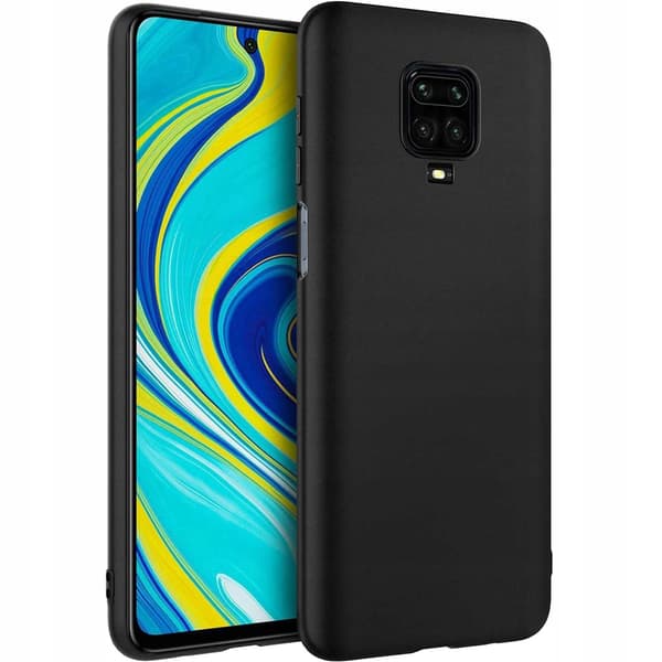 Etui til Redmi Note 9 Pro / 9s / 9 Pro Max Sort, Mat, Tyndt + 9H GLAS