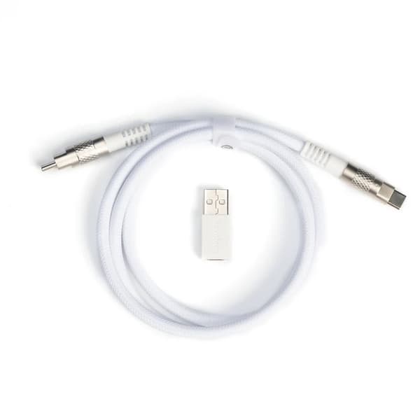 Keychron - Dubbelhylsad Geek-kabel Vit / Typ-C