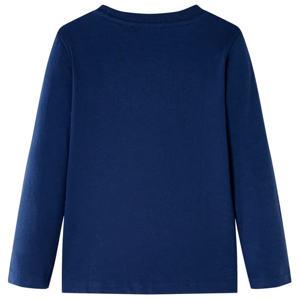 Børne langærmet T-shirt, marineblå, 116