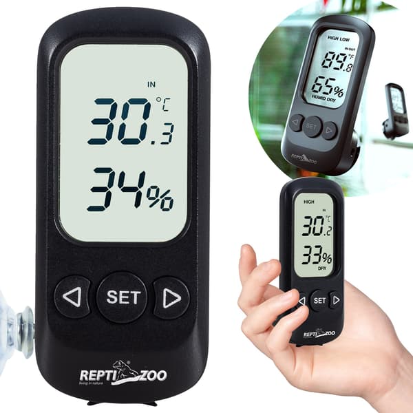 Repti-Zoo Digital Larmtermometer Hygrometer - LCD-termometer och hygrometer