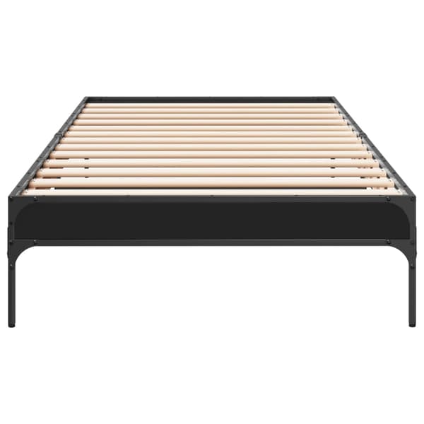 vidaXL sengestel sort 100x200 cm træ og metal