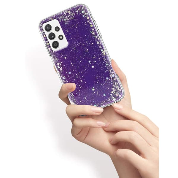 Samsung Galaxy A32 5G cover, glitrende, lilla