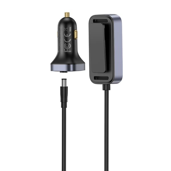 Biloplader med USB-A USB-C forlængerkabel 110W 1,5m - Sort