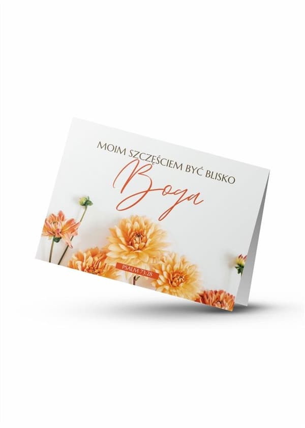 Kort - Min lycka är att vara nära Gud - blommor
