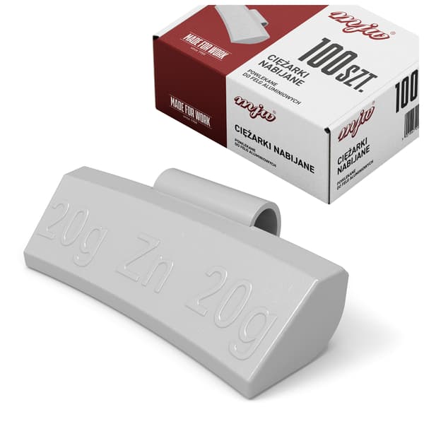 ZINKKLIPPEDE LODER TIL ALUMINIUMSFÆLGE ALU-LODER 20G 100 STK.