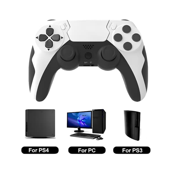 GAMINJA P48 Trådløs Gamepad til PS4/PS3 PC Controller med Vibration og Turbo-tilstand til Konsoler og PC
