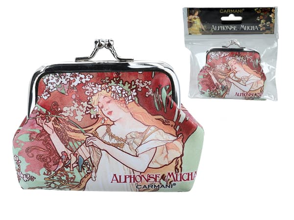 Carmani, liten plånbok - Alphonse Mucha/Fyra årstider - Vår