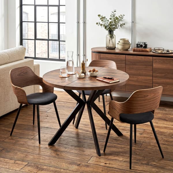 Runt utdragbart bord LUKAS 100-250 cm rustik ek modern loft