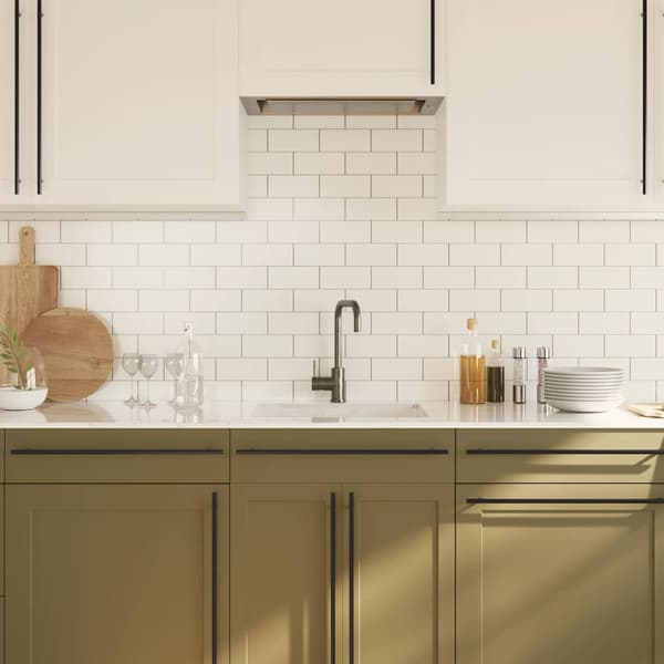 vidaXL skabsgreb 10 stk. sort 480 mm rustfrit stål