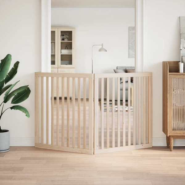 vidaXL foldbart sikkerhedsgitter til hunde, 2 paneler, 160 cm