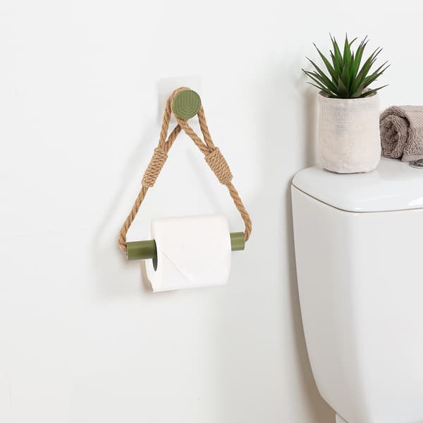 Grøn bøjle toiletpapirholder