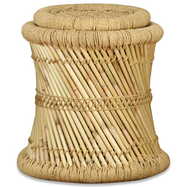 vidaXL Pallar, set om 2, bambu och jute