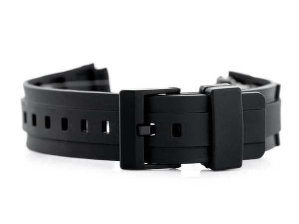 Gummirem til ur - model 5 sort - 18mm