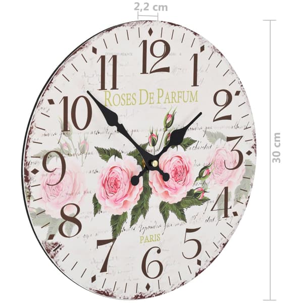 vidaXL vintage blomstervægur 30 cm