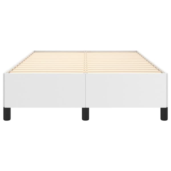 vidaXL Sängram vit 120x200 cm konstläder