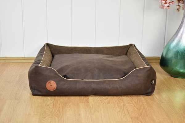 CEZAR soffa brun + brun struktur M - 80cm x 70cm