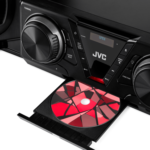 JVC Mini HiFi-system MX-E325B-DAB 100 W Bluetooth 5.3 DAB+ CD USB Svart
