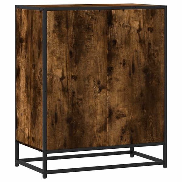 vidaXL kommode, røget eg, 62x35x76 cm, træbaseret materiale