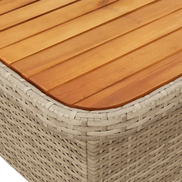 vidaXL 2-delat trädgårdsmöbelset med kuddar, beige, polyrotting