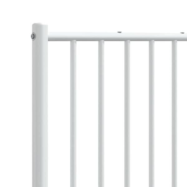 vidaXL metalsengegavl hvid 193 cm