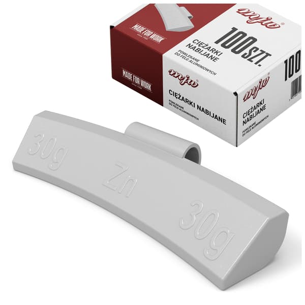 ZINKKLIPPEDE LODER TIL ALUMINIUMSFÆLGE ALU-LODER 30G 100 STK.