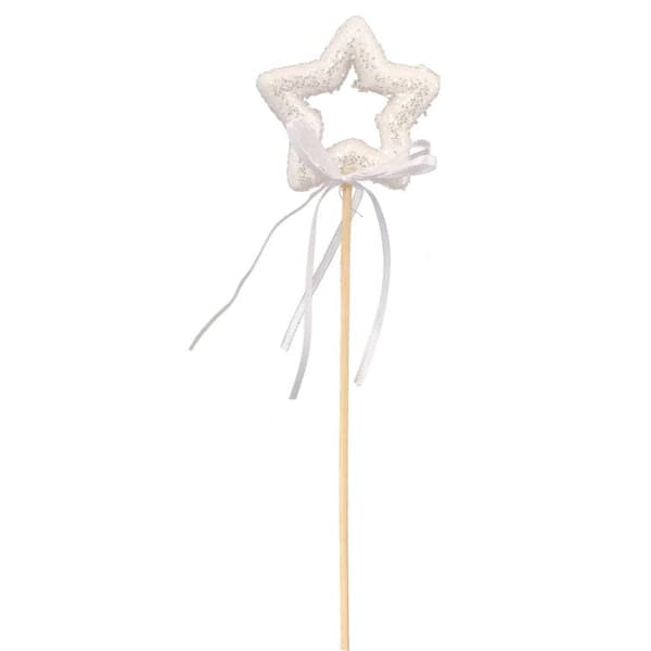 Stjernespids i frigolit med hvid rosette